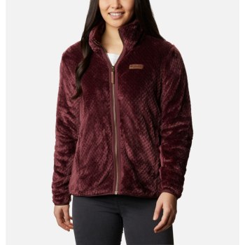 Columbia Ženske Jakne - Fire Side II Sherpa Full Zip Fleece Bordo | IHJN-20978